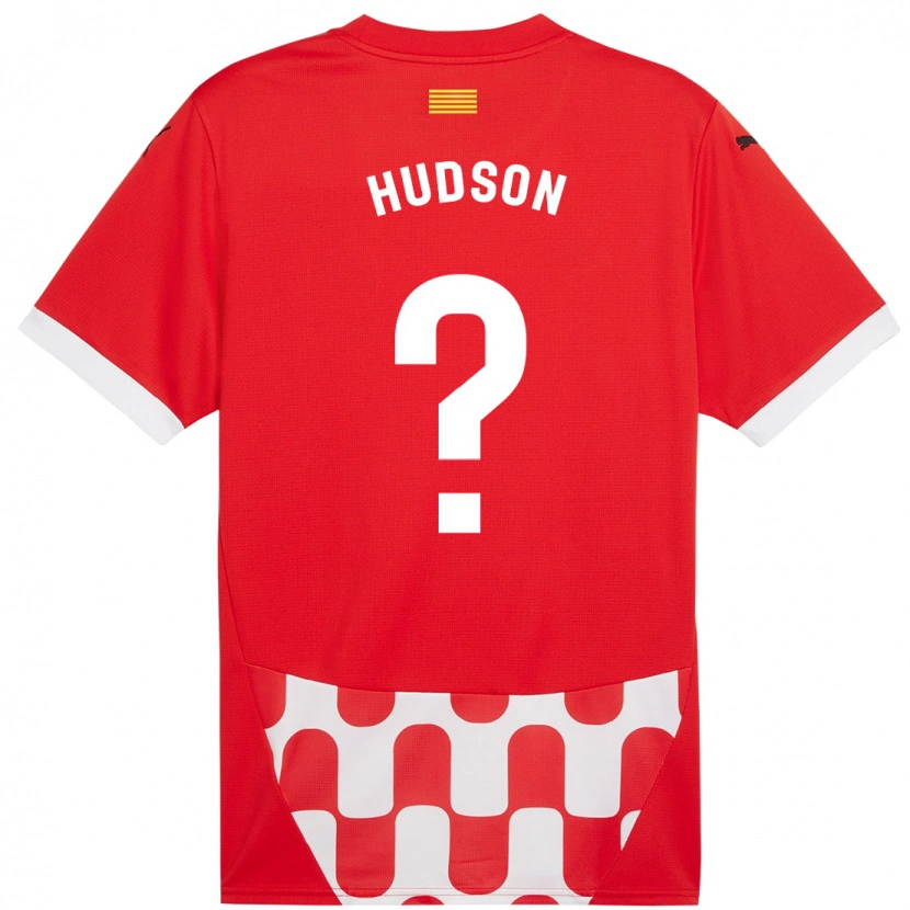 Danxen Män Hudson Davis #0 Röd Vit Hemmatröja Matchtröjor 2024/25 Tröjor T-Tröja