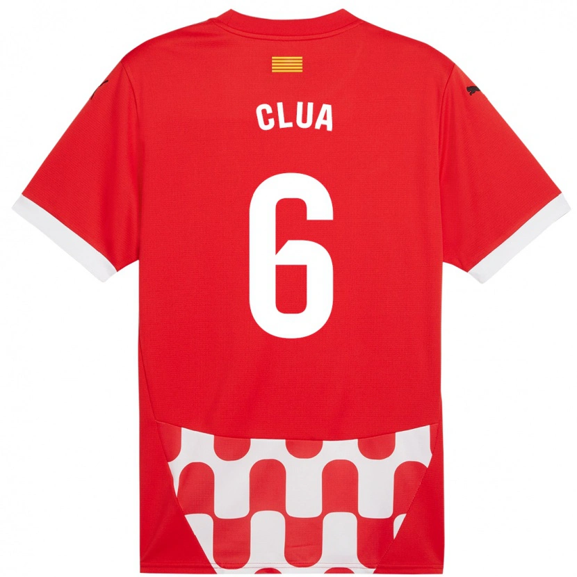 Danxen Män Silvi Clua #6 Röd Vit Hemmatröja Matchtröjor 2024/25 Tröjor T-Tröja