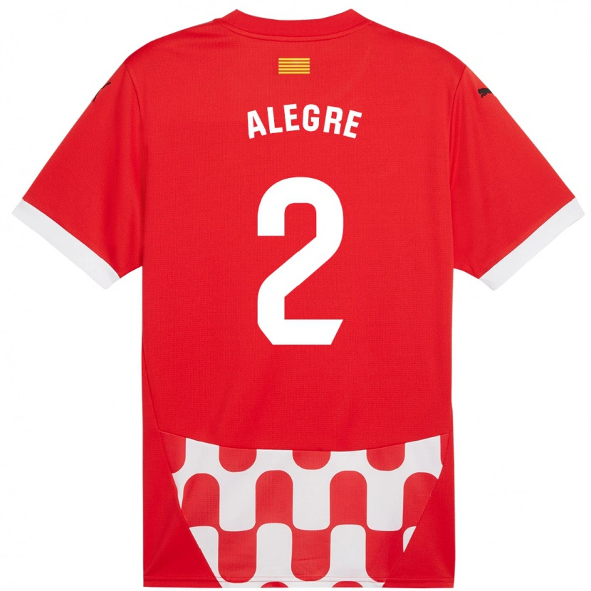 Danxen Män Marc Alegre #2 Röd Vit Hemmatröja Matchtröjor 2024/25 Tröjor T-Tröja