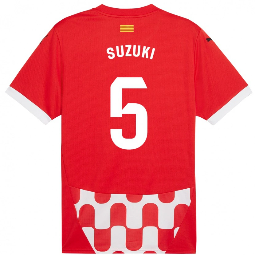 Danxen Män Wadi Ibrahim Suzuki #5 Röd Vit Hemmatröja Matchtröjor 2024/25 Tröjor T-Tröja