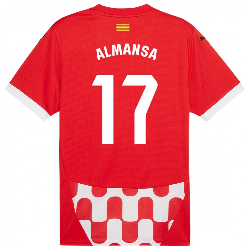 Danxen Män Alex Almansa #17 Röd Vit Hemmatröja Matchtröjor 2024/25 Tröjor T-Tröja