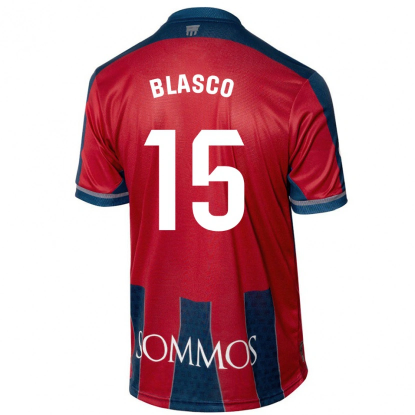 Danxen Män Jérémy Blasco #15 Röd Blå Hemmatröja Matchtröjor 2024/25 Tröjor T-Tröja