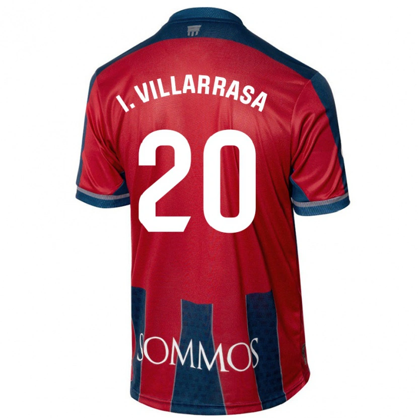 Danxen Män Ignasi Vilarrasa #20 Röd Blå Hemmatröja Matchtröjor 2024/25 Tröjor T-Tröja