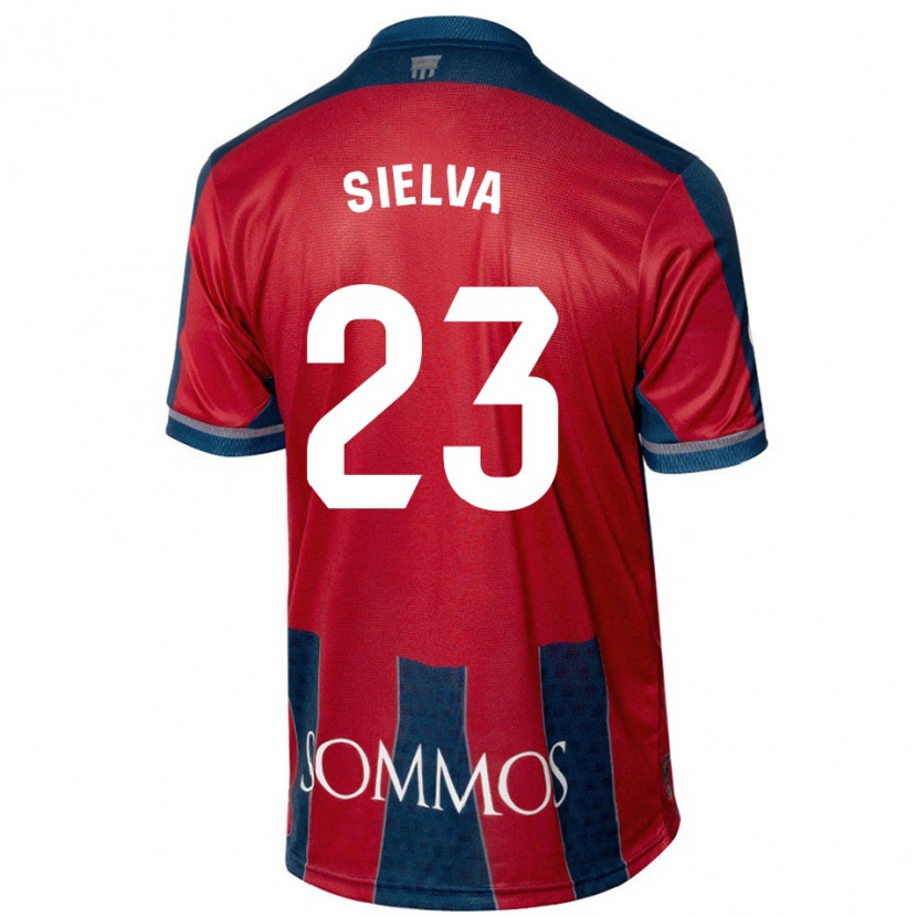 Danxen Män Óscar Sielva #23 Röd Blå Hemmatröja Matchtröjor 2024/25 Tröjor T-Tröja