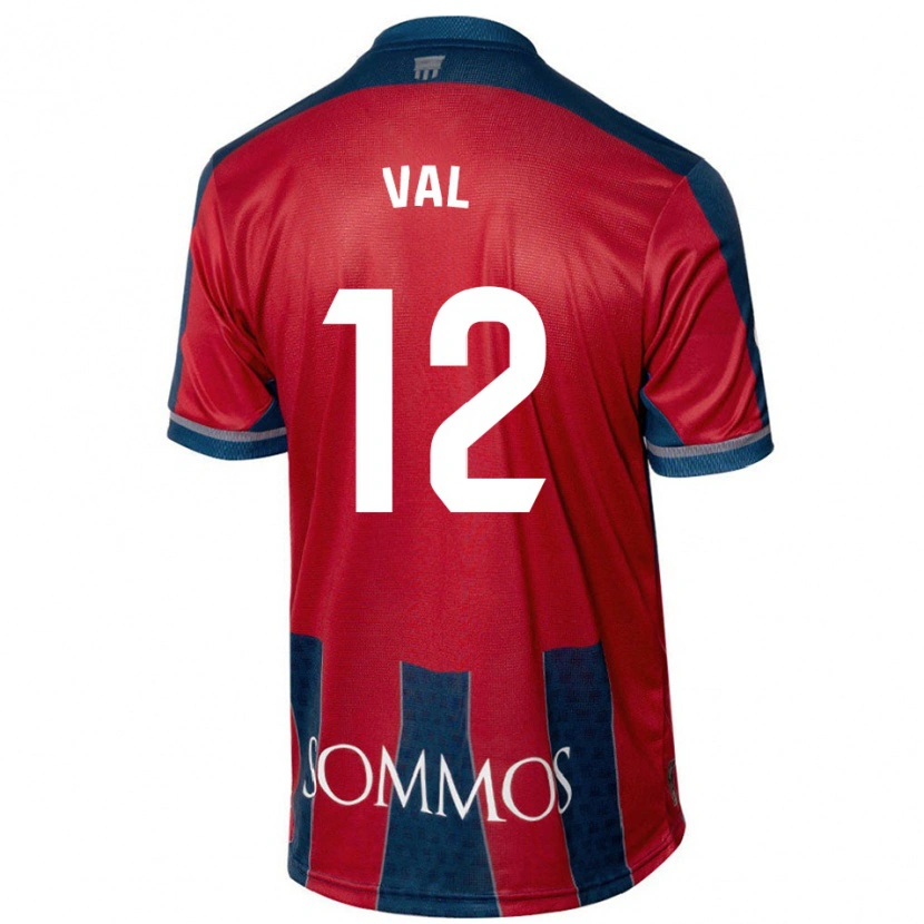 Danxen Män Ángel Val #12 Röd Blå Hemmatröja Matchtröjor 2024/25 Tröjor T-Tröja