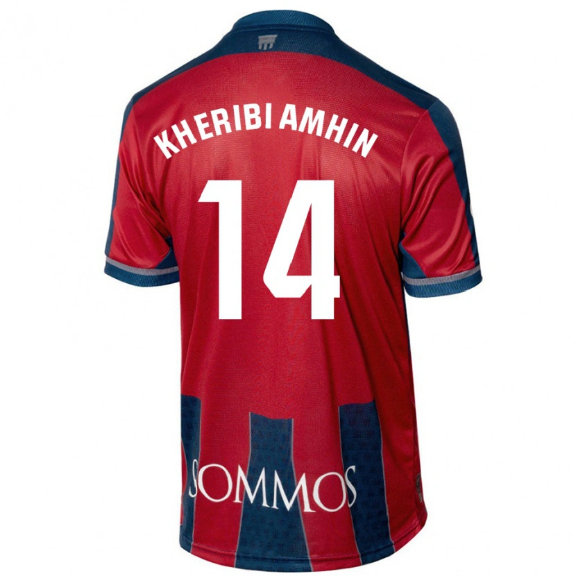 Danxen Män Nabil Kheribi Amhin #14 Röd Blå Hemmatröja Matchtröjor 2024/25 Tröjor T-Tröja
