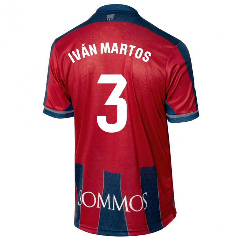 Danxen Män Iván Martos #3 Röd Blå Hemmatröja Matchtröjor 2024/25 Tröjor T-Tröja