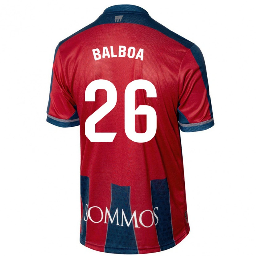 Danxen Män Álex Balboa #26 Röd Blå Hemmatröja Matchtröjor 2024/25 Tröjor T-Tröja