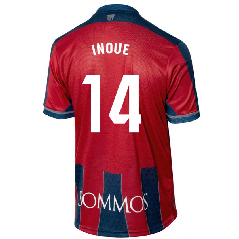 Danxen Män Moe Inoue #14 Röd Blå Hemmatröja Matchtröjor 2024/25 Tröjor T-Tröja