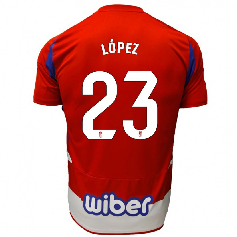 Danxen Män Diego López #23 Röd Vit Blå Hemmatröja Matchtröjor 2024/25 Tröjor T-Tröja