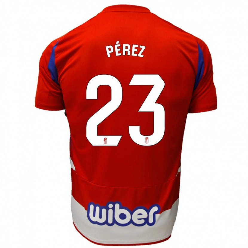 Danxen Män Lucas Pérez #23 Röd Vit Blå Hemmatröja Matchtröjor 2024/25 Tröjor T-Tröja