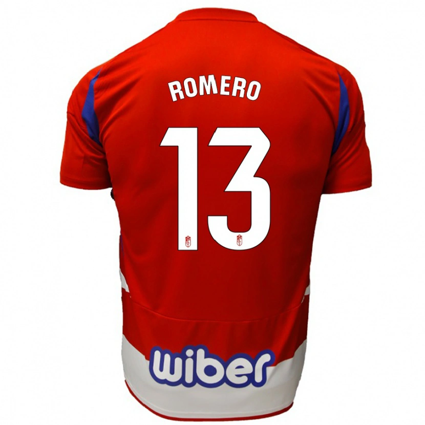 Danxen Män Andrea Romero #13 Röd Vit Blå Hemmatröja Matchtröjor 2024/25 Tröjor T-Tröja
