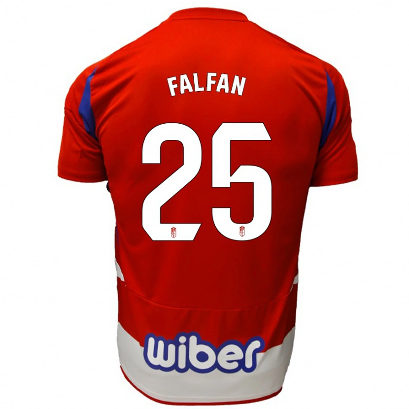 Danxen Män Daiana Falfán #25 Röd Vit Blå Hemmatröja Matchtröjor 2024/25 Tröjor T-Tröja