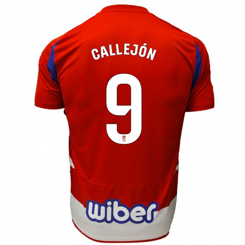 Danxen Män José Callejón #9 Röd Vit Blå Hemmatröja Matchtröjor 2024/25 Tröjor T-Tröja