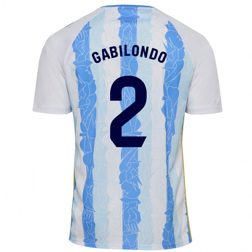 Danxen Män Jokin Gabilondo #2 Vit Blå Hemmatröja Matchtröjor 2024/25 Tröjor T-Tröja