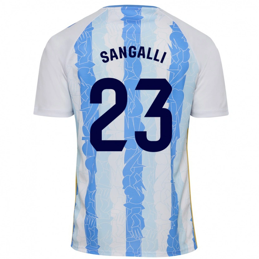 Danxen Män Luca Sangalli #23 Vit Blå Hemmatröja Matchtröjor 2024/25 Tröjor T-Tröja