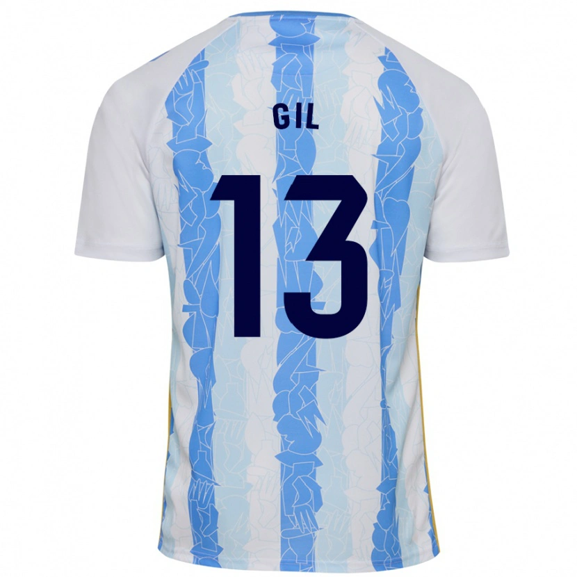 Danxen Män Noelia Gil #13 Vit Blå Hemmatröja Matchtröjor 2024/25 Tröjor T-Tröja