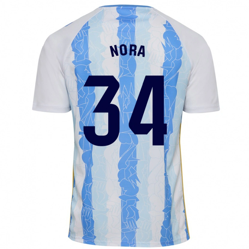 Danxen Män Nora #34 Vit Blå Hemmatröja Matchtröjor 2024/25 Tröjor T-Tröja