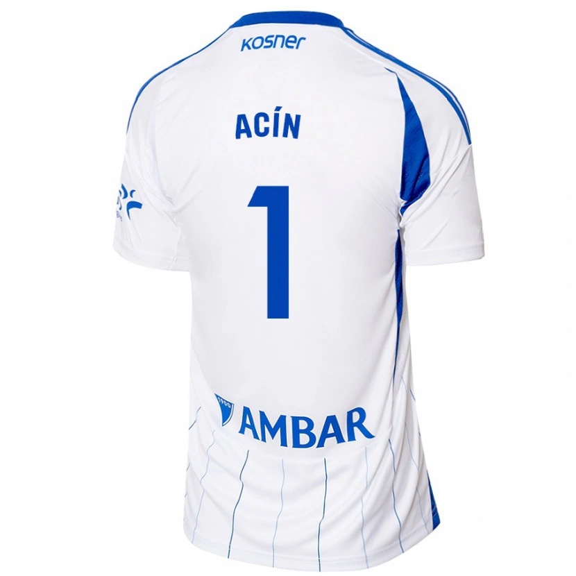 Danxen Män Guillermo Acín #1 Röd Vit Hemmatröja Matchtröjor 2024/25 Tröjor T-Tröja