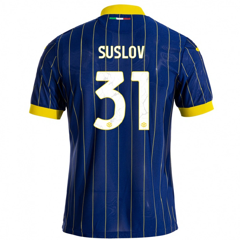 Danxen Män Tomas Suslov #31 Blågul Hemmatröja Matchtröjor 2024/25 Tröjor T-Tröja