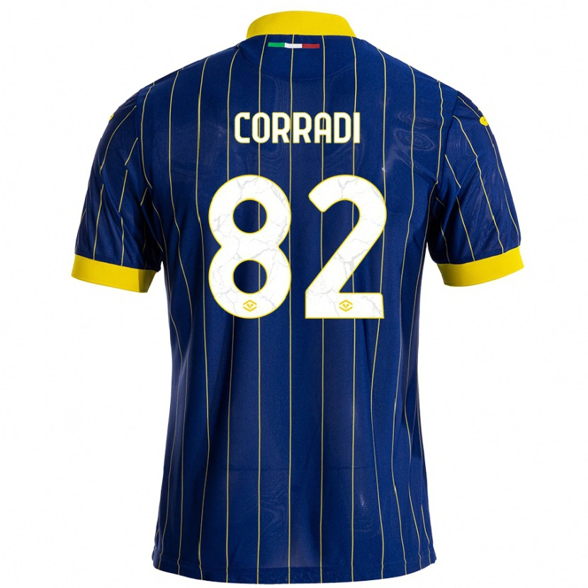 Danxen Män Christian Corradi #82 Blågul Hemmatröja Matchtröjor 2024/25 Tröjor T-Tröja