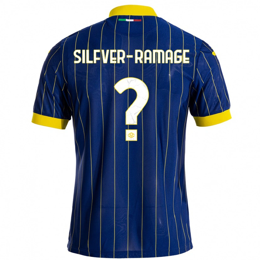 Danxen Män William Silfver-Ramage #0 Blågul Hemmatröja Matchtröjor 2024/25 Tröjor T-Tröja