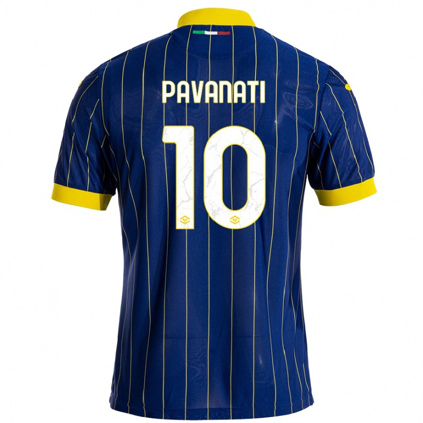 Danxen Män Alessandro Pavanati #10 Blågul Hemmatröja Matchtröjor 2024/25 Tröjor T-Tröja