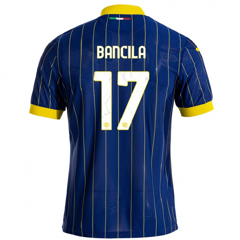 Danxen Män Darius Băncilă #17 Blågul Hemmatröja Matchtröjor 2024/25 Tröjor T-Tröja