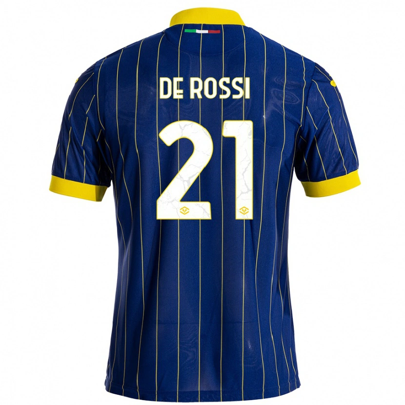Danxen Män Michele De Rossi #21 Blågul Hemmatröja Matchtröjor 2024/25 Tröjor T-Tröja