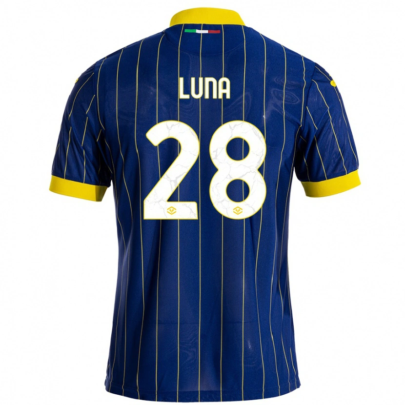 Danxen Män Agustín Luna #28 Blågul Hemmatröja Matchtröjor 2024/25 Tröjor T-Tröja