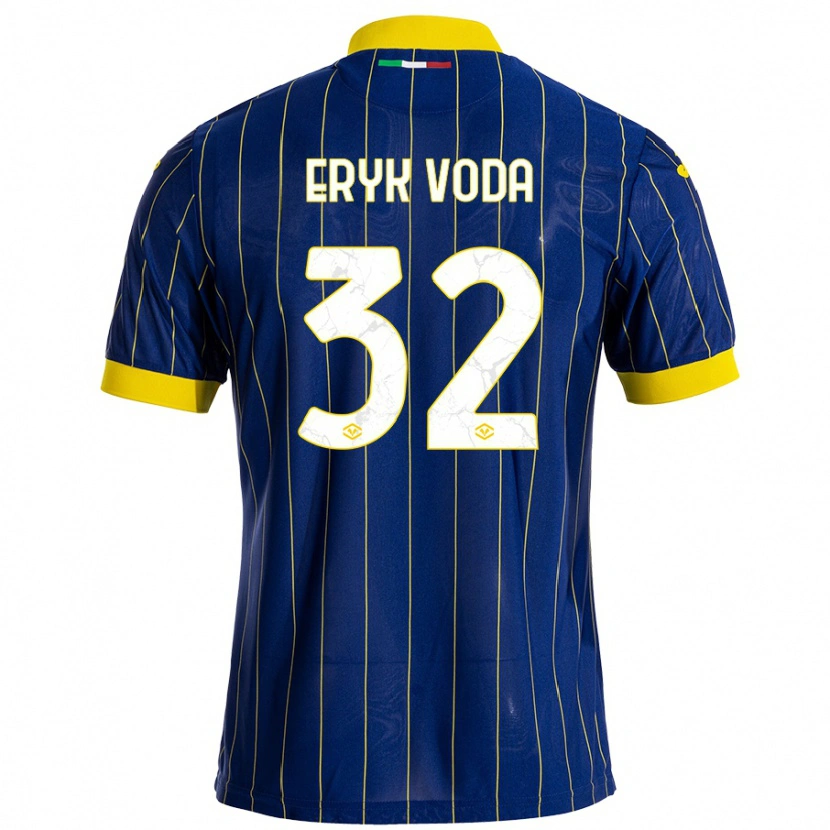 Danxen Män Andrei Eryk Voda #32 Blågul Hemmatröja Matchtröjor 2024/25 Tröjor T-Tröja