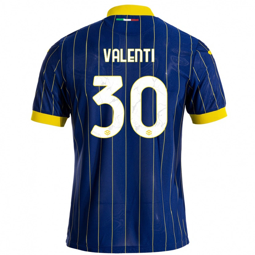 Danxen Män Francesco Valenti #30 Blågul Hemmatröja Matchtröjor 2024/25 Tröjor T-Tröja