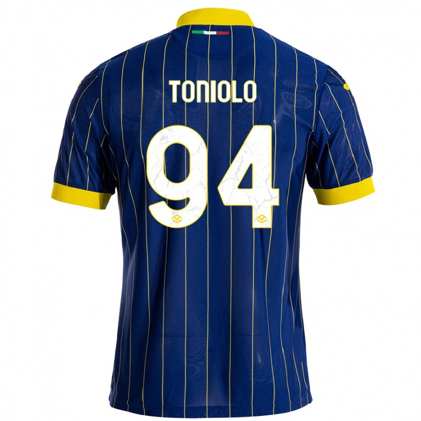 Danxen Män Giacomo Toniolo #94 Blågul Hemmatröja Matchtröjor 2024/25 Tröjor T-Tröja