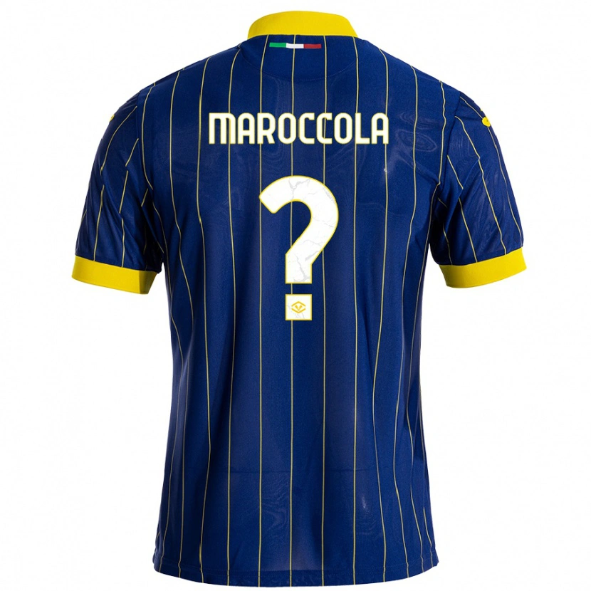 Danxen Män Francesco Maroccola #0 Blågul Hemmatröja Matchtröjor 2024/25 Tröjor T-Tröja