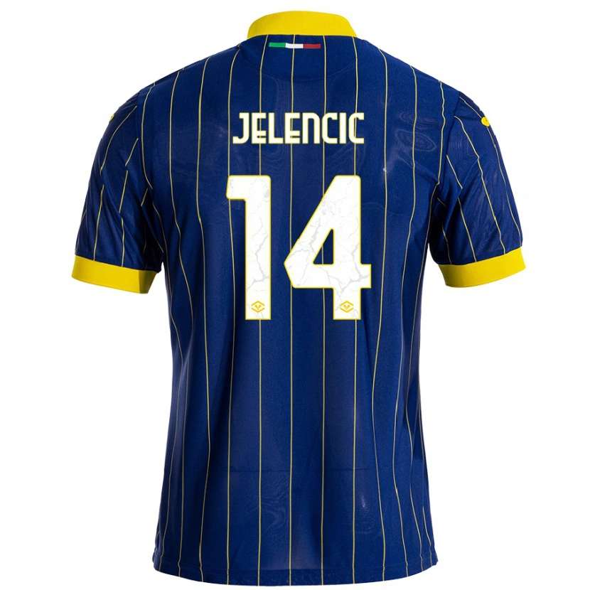Danxen Män Ana Jelencic #14 Blågul Hemmatröja Matchtröjor 2024/25 Tröjor T-Tröja