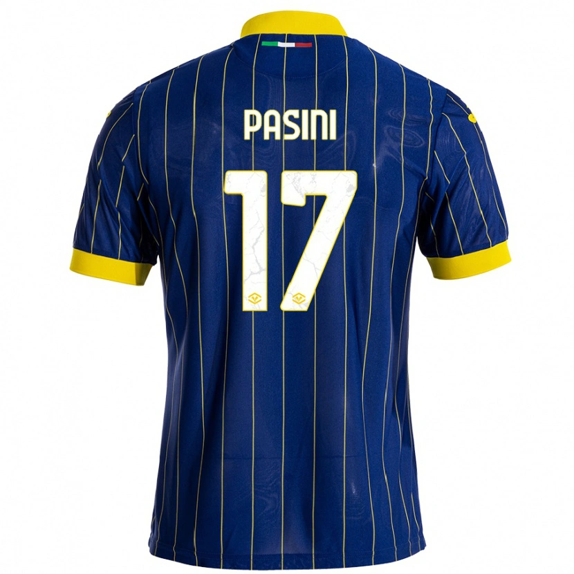Danxen Män Veronica Pasini #17 Blågul Hemmatröja Matchtröjor 2024/25 Tröjor T-Tröja