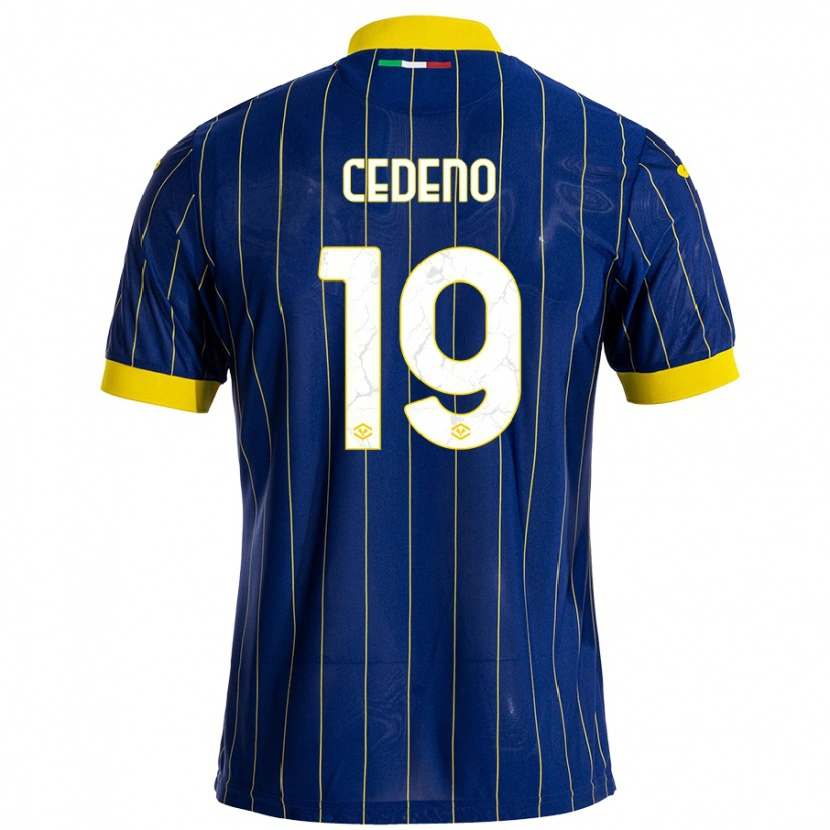 Danxen Män Lineth Cedeno #19 Blågul Hemmatröja Matchtröjor 2024/25 Tröjor T-Tröja