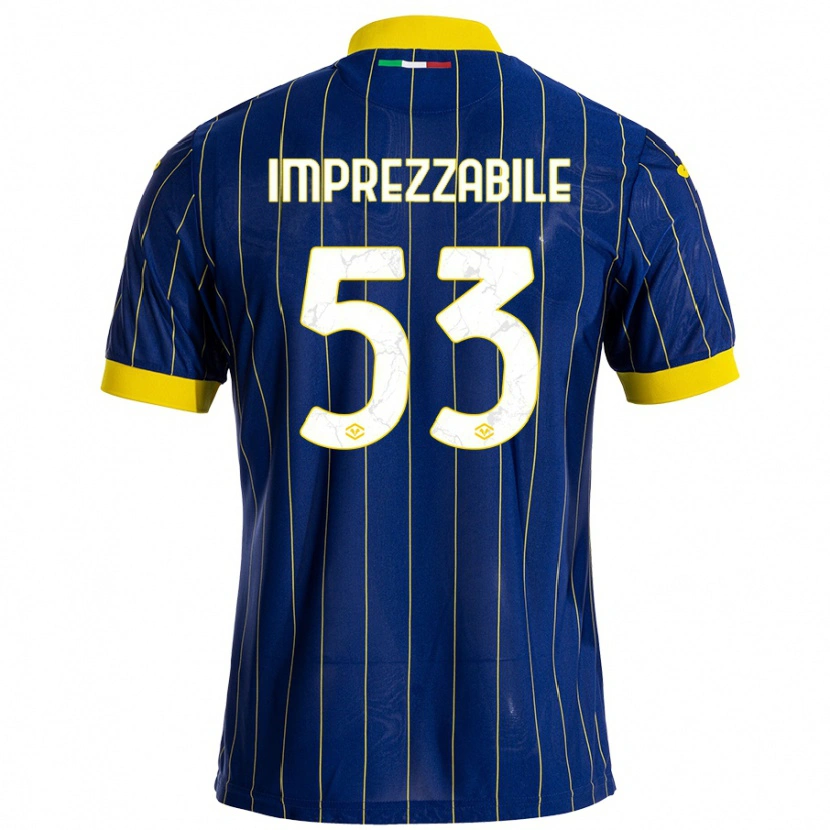 Danxen Män Francesca Imprezzabile #53 Blågul Hemmatröja Matchtröjor 2024/25 Tröjor T-Tröja