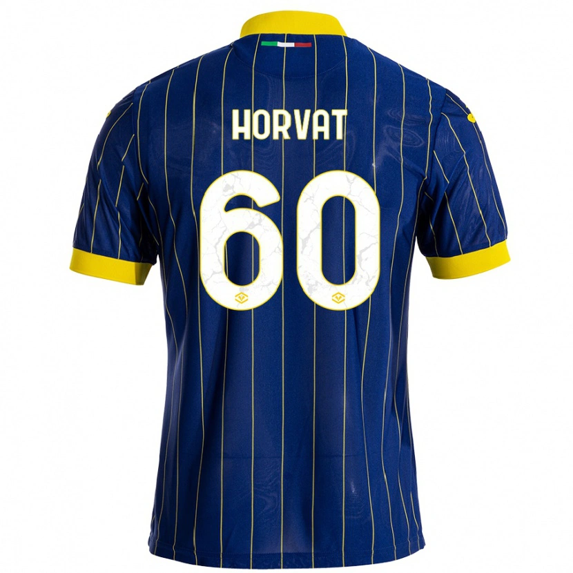 Danxen Män Mihaela Horvat #60 Blågul Hemmatröja Matchtröjor 2024/25 Tröjor T-Tröja