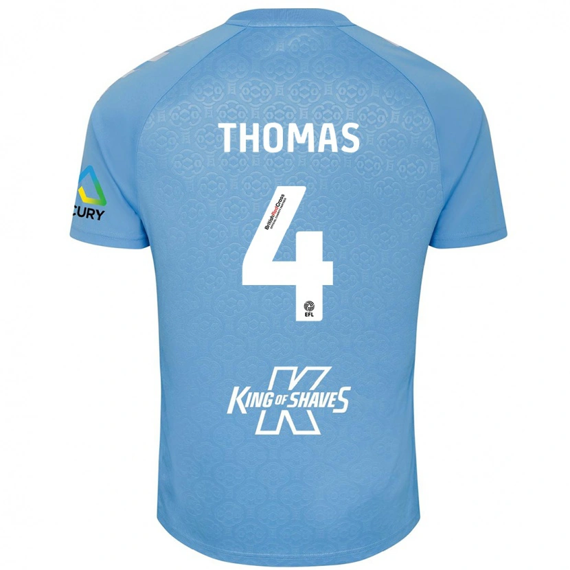 Danxen Män Bobby Thomas #4 Blå Vit Hemmatröja Matchtröjor 2024/25 Tröjor T-Tröja