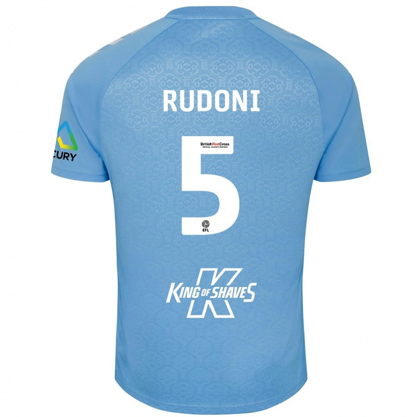 Danxen Män Jack Rudoni #5 Blå Vit Hemmatröja Matchtröjor 2024/25 Tröjor T-Tröja