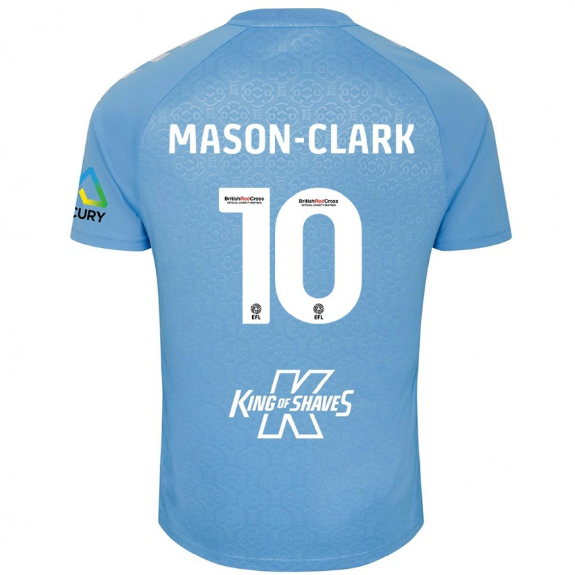 Danxen Män Ephron Mason-Clark #10 Blå Vit Hemmatröja Matchtröjor 2024/25 Tröjor T-Tröja