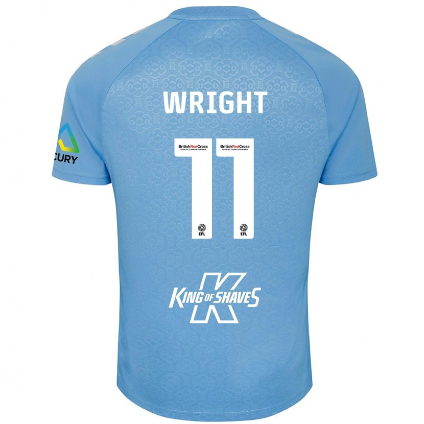 Danxen Män Haji Wright #11 Blå Vit Hemmatröja Matchtröjor 2024/25 Tröjor T-Tröja