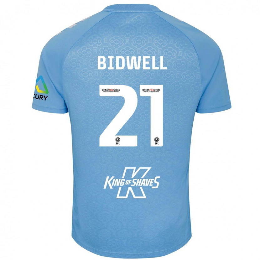 Danxen Män Jake Bidwell #21 Blå Vit Hemmatröja Matchtröjor 2024/25 Tröjor T-Tröja