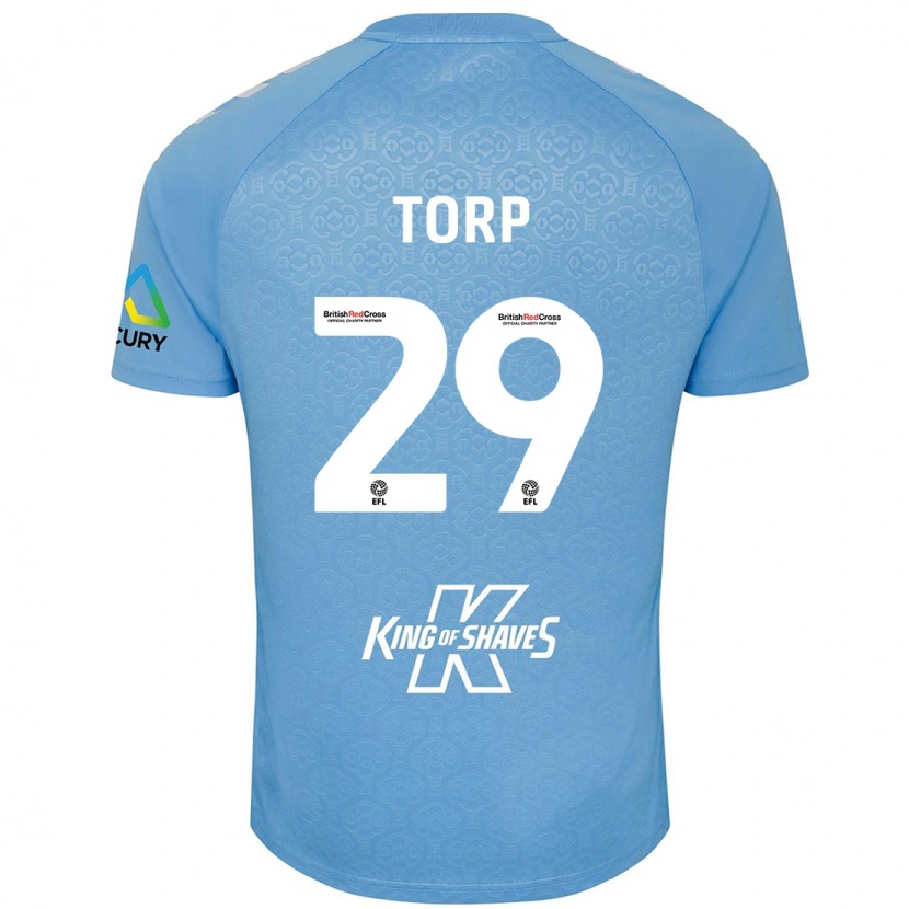 Danxen Män Victor Torp #29 Blå Vit Hemmatröja Matchtröjor 2024/25 Tröjor T-Tröja