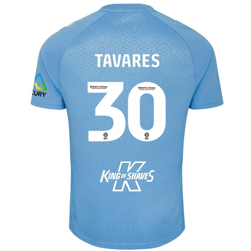 Danxen Män Fábio Tavares #30 Blå Vit Hemmatröja Matchtröjor 2024/25 Tröjor T-Tröja