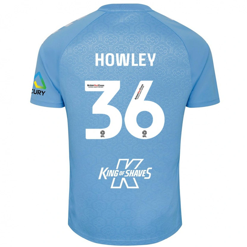 Danxen Män Ryan Howley #36 Blå Vit Hemmatröja Matchtröjor 2024/25 Tröjor T-Tröja