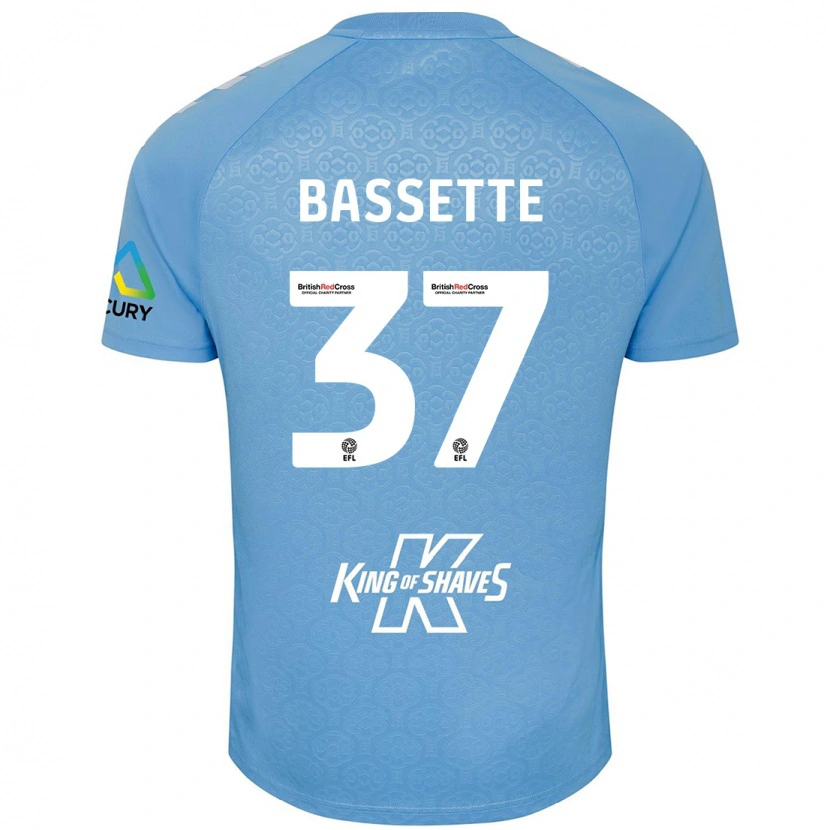 Danxen Män Norman Bassette #37 Blå Vit Hemmatröja Matchtröjor 2024/25 Tröjor T-Tröja