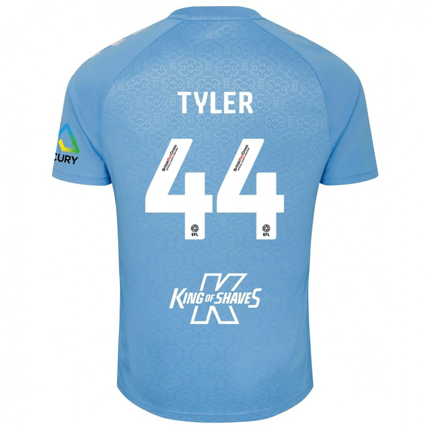 Danxen Män Cian Tyler #44 Blå Vit Hemmatröja Matchtröjor 2024/25 Tröjor T-Tröja