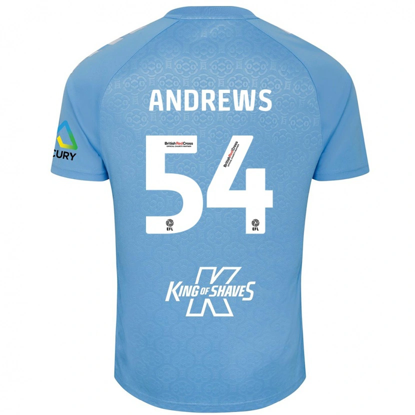 Danxen Män Kai Andrews #54 Blå Vit Hemmatröja Matchtröjor 2024/25 Tröjor T-Tröja
